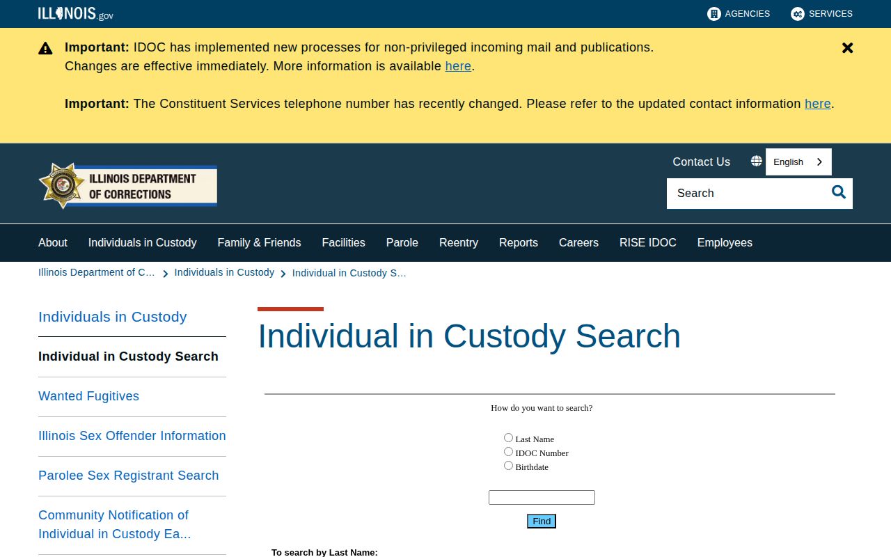 Henderson County released inmate IDOC offender search