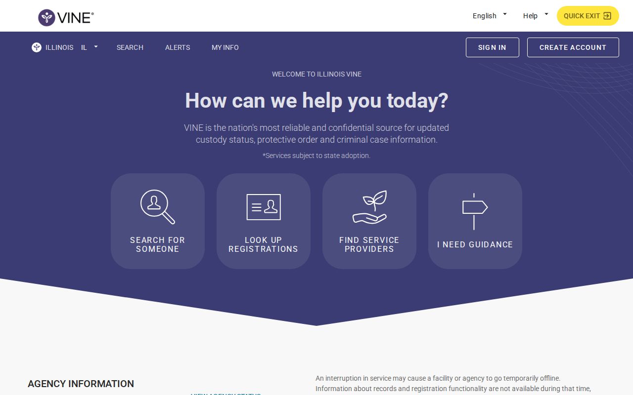 Henderson County VINELink release check entry screen
